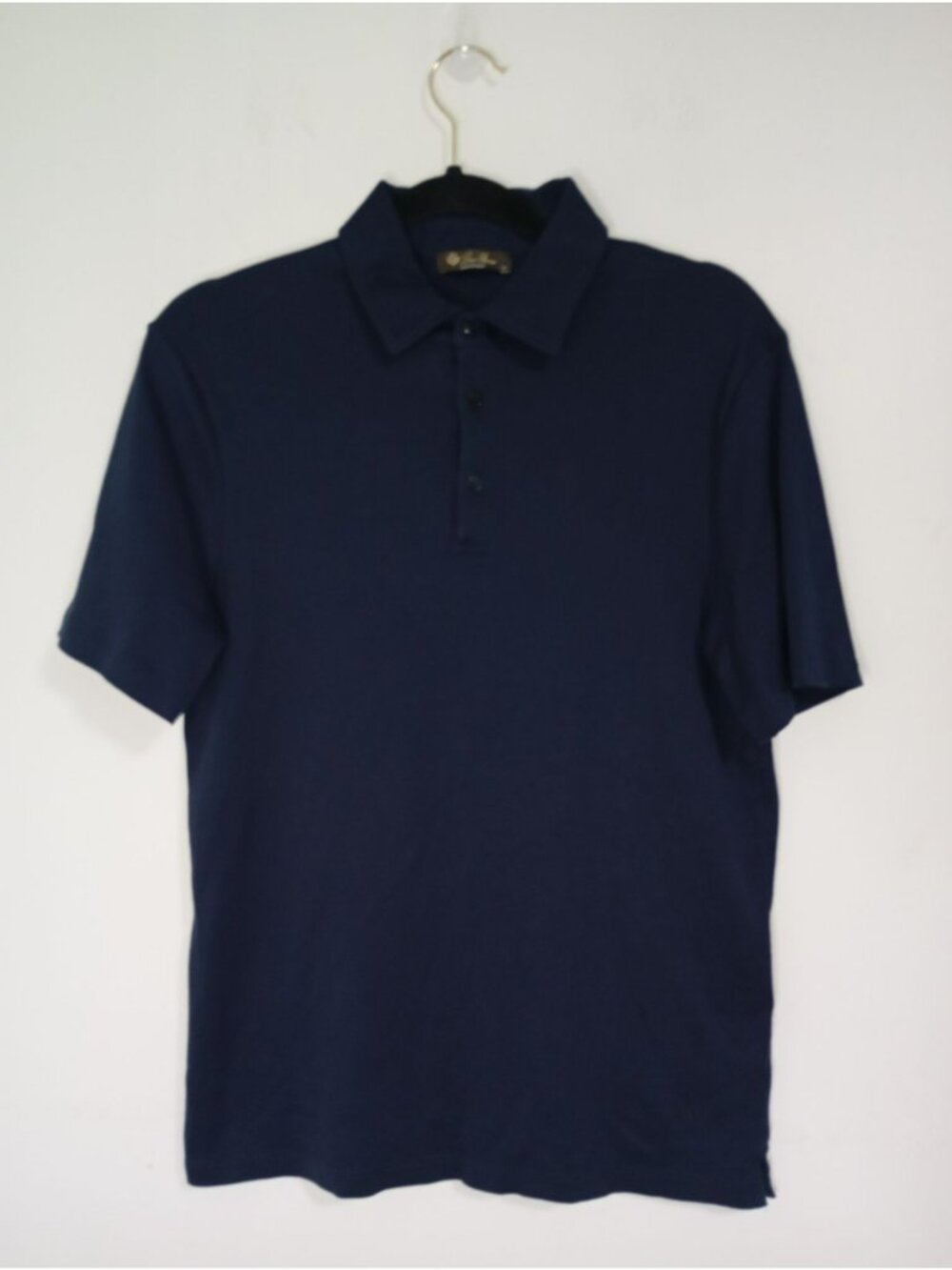 Loro Piana Polo Shirt Shorts Sleeve Size S Mens Navy 100% Cotton